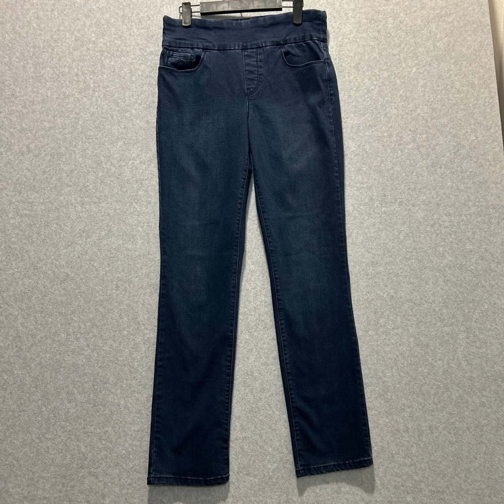 Gloria Vanderbilt Women's Amanda Pull On Midrise Dark Wash Jeans Size 8